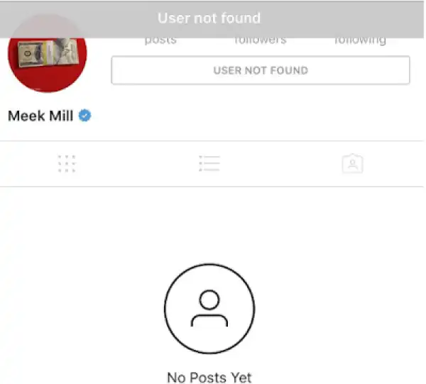 Rapper Meek Mill Deletes His Instagram Account